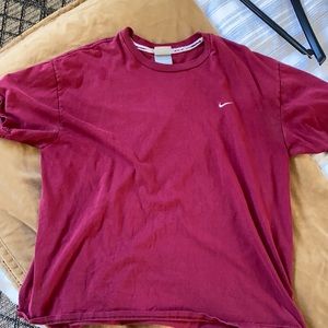 Vintage Red Nike Embroidered shirt